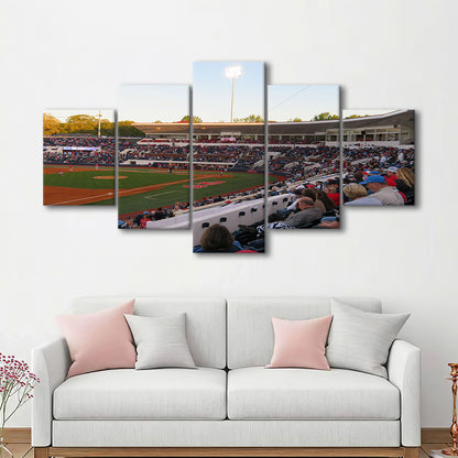 Interior of Swayze Field, Stadium Canvas, Sport Art, Gift for him, 5 Panel, Large Canvas, Canvas Print Wall Art