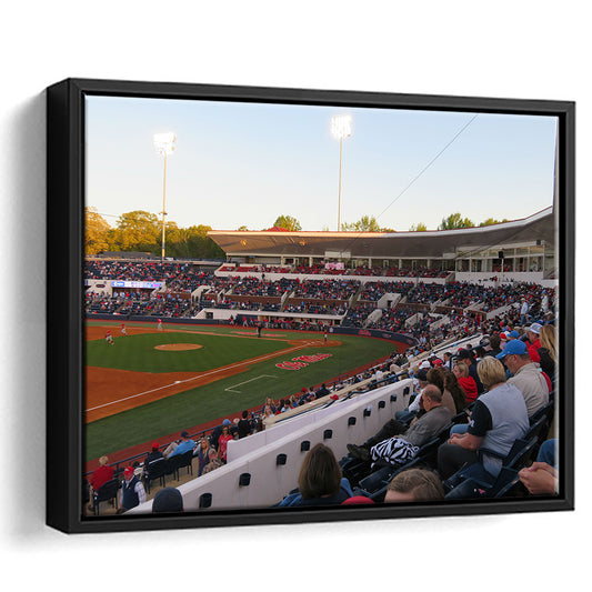 Interior of Swayze Field, Stadium Canvas, Sport Art, Framed Canvas Print Wall Art, Floating Frame