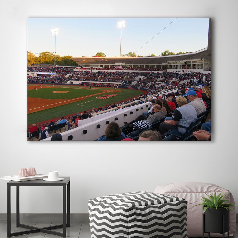 Interior of Swayze Field, Stadium Canvas, Sport Art, Gift for him, Man Cave Decor, Art Print, Canvas Print Wall Art