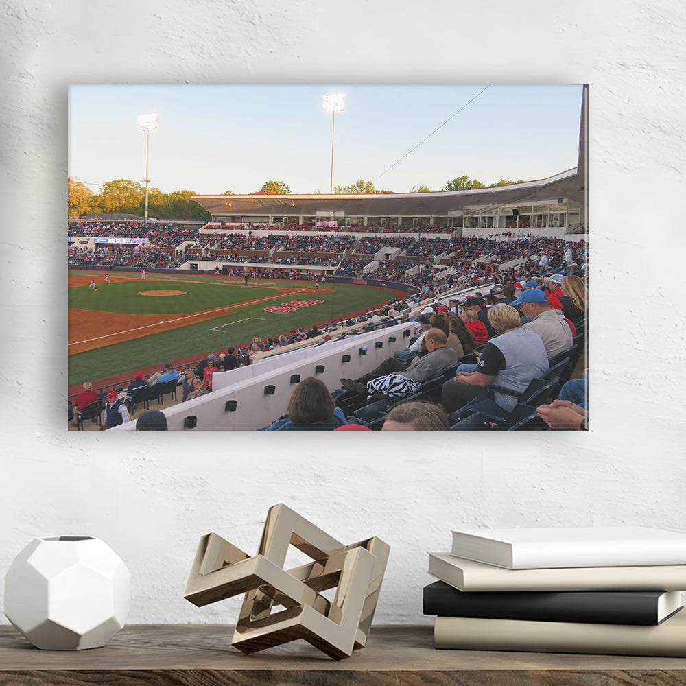 Interior of Swayze Field, Stadium Canvas, Sport Art, Gift for him, Man Cave Decor, Art Print, Canvas Print Wall Art