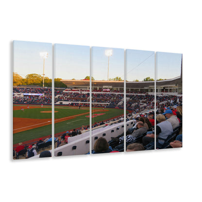 Interior of Swayze Field, Stadium Canvas, Sport Art, 5 Panel B, Extra Large Canvas, Canvas Print Wall Art