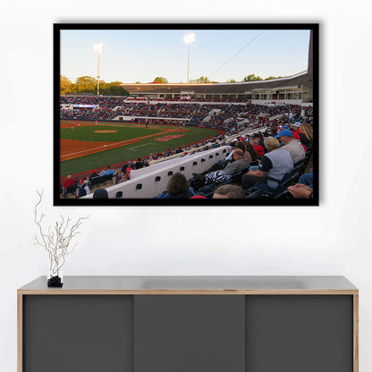 Interior of Swayze Field, Stadium Canvas, Sport Art, Gift for him, Framed Art Print Wall Decor, Picture Framed