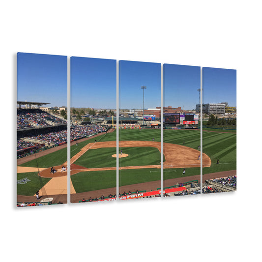 Isotopes Park, Stadium Canvas, Sport Art, 5 Panel B, Extra Large Canvas, Canvas Print Wall Art