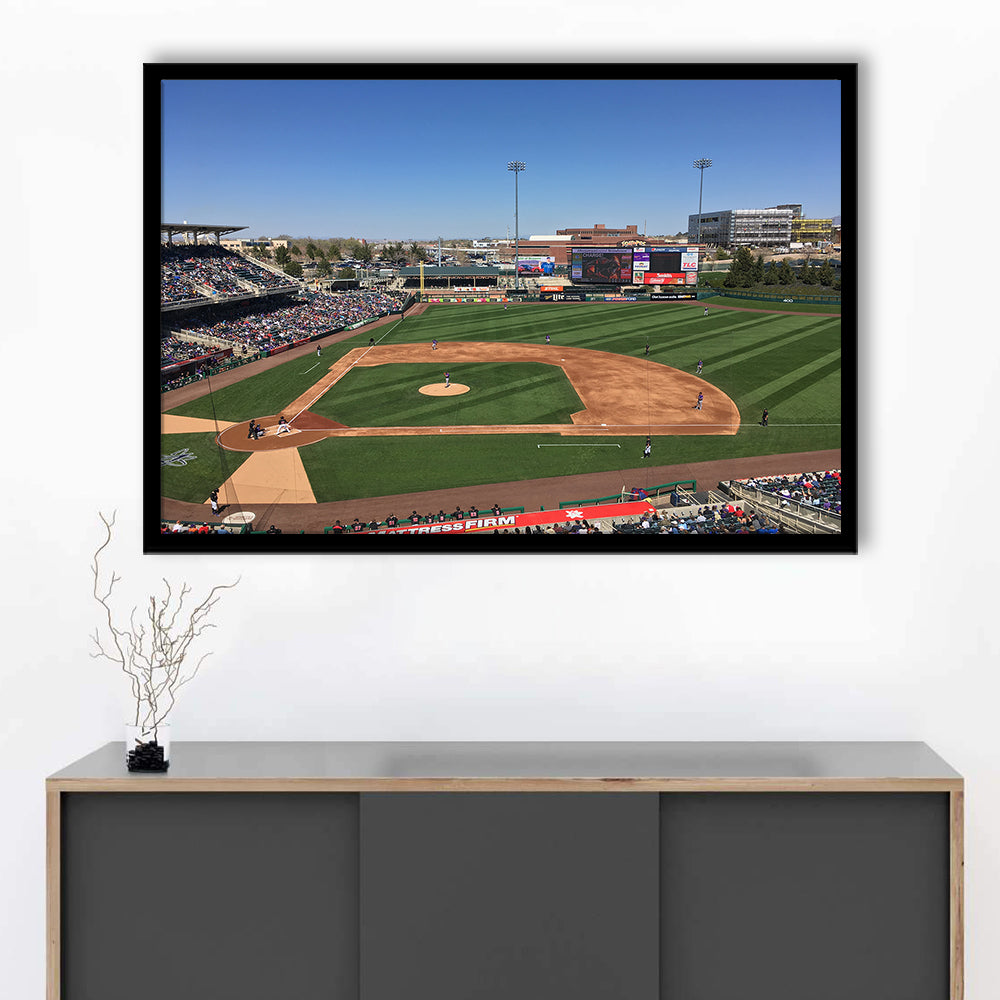 Isotopes Park, Stadium Canvas, Sport Art, Gift for him, Framed Art Print Wall Decor, Picture Framed