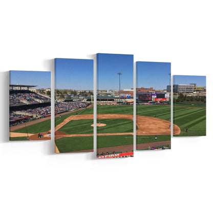 Isotopes Park, Stadium Canvas, Sport Art, Gift for him, 5 Panel, Large Canvas, Canvas Print Wall Art
