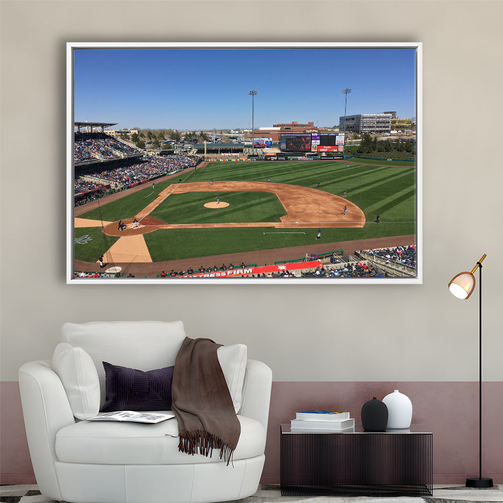 Isotopes Park, Stadium Canvas, Sport Art, Framed Canvas Print Wall Art, Floating Frame