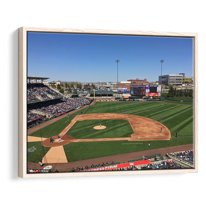 Isotopes Park, Stadium Canvas, Sport Art, Framed Canvas Print Wall Art, Floating Frame