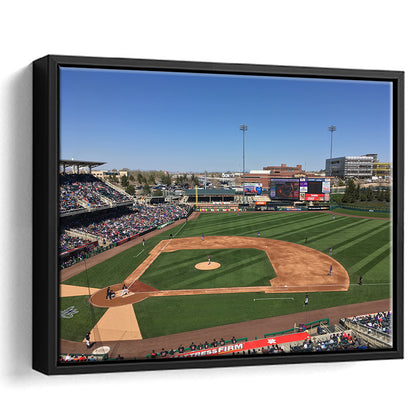Isotopes Park, Stadium Canvas, Sport Art, Framed Canvas Print Wall Art, Floating Frame