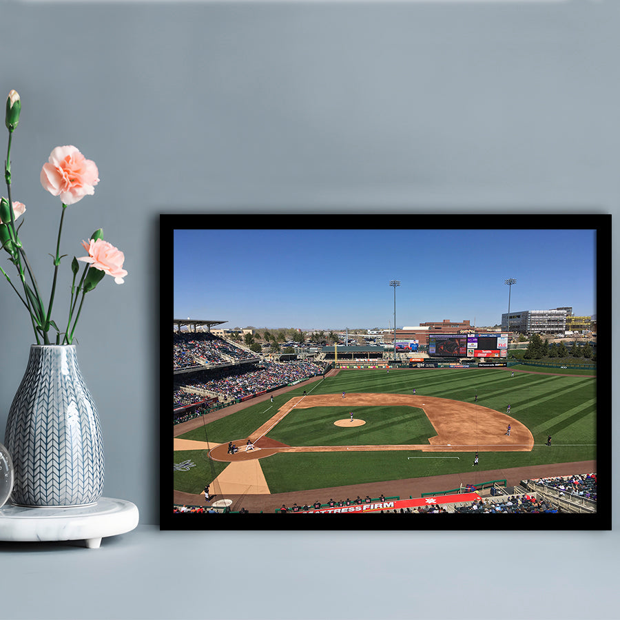 Isotopes Park, Stadium Canvas, Sport Art, Gift for him, Framed Art Print Wall Decor, Picture Framed