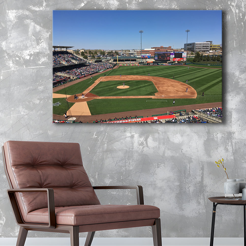Isotopes Park, Stadium Canvas, Sport Art, Gift for him, Man Cave Decor, Art Print, Canvas Print Wall Art