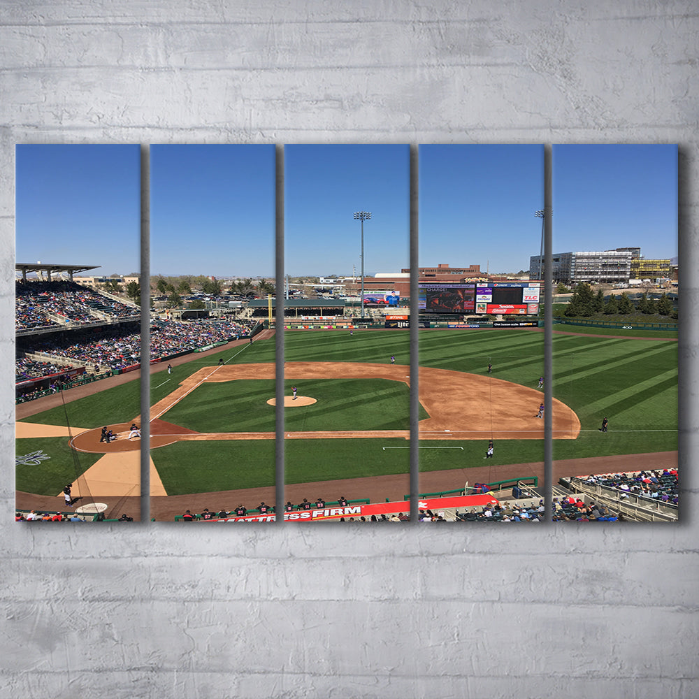 Isotopes Park, Stadium Canvas, Sport Art, 5 Panel B, Extra Large Canvas, Canvas Print Wall Art
