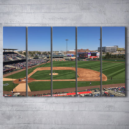 Isotopes Park, Stadium Canvas, Sport Art, 5 Panel B, Extra Large Canvas, Canvas Print Wall Art
