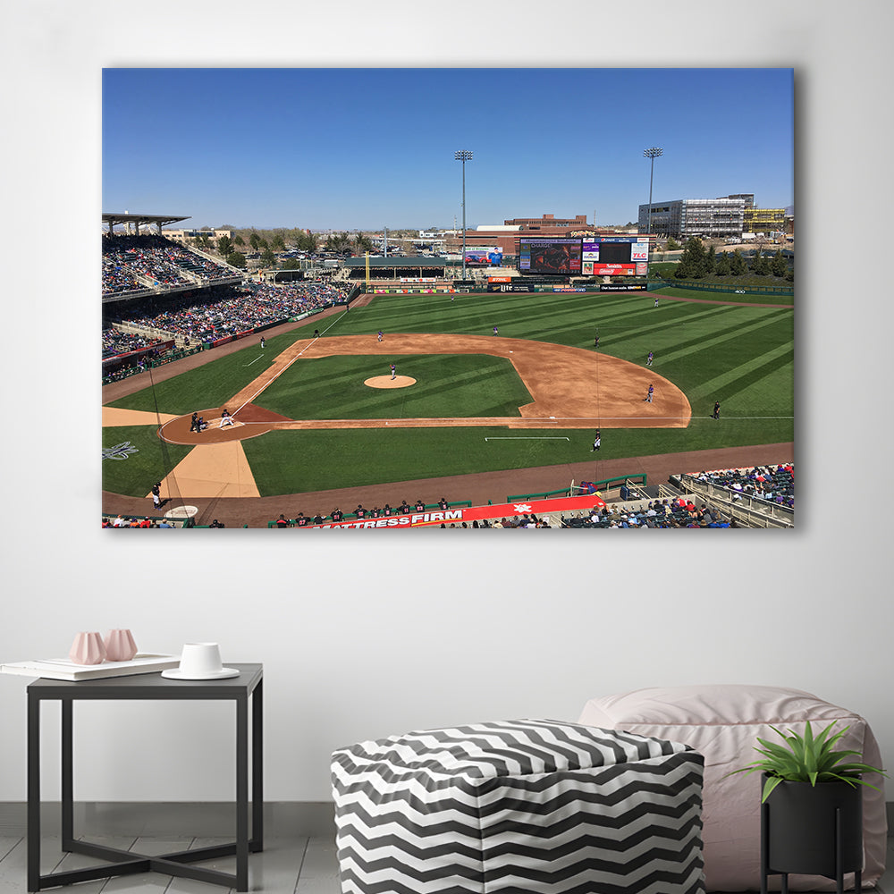 Isotopes Park, Stadium Canvas, Sport Art, Gift for him, Man Cave Decor, Art Print, Canvas Print Wall Art