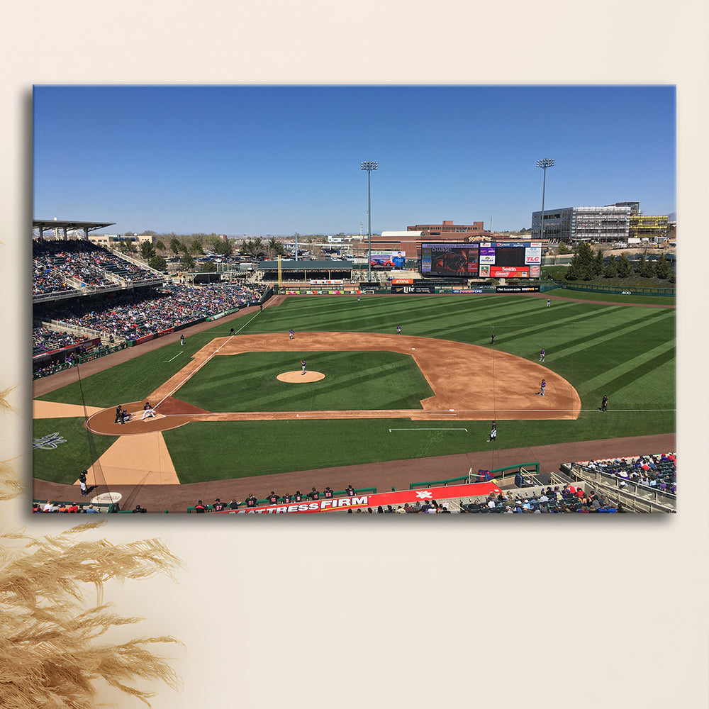 Isotopes Park, Stadium Canvas, Sport Art, Gift for him, Man Cave Decor, Art Print, Canvas Print Wall Art