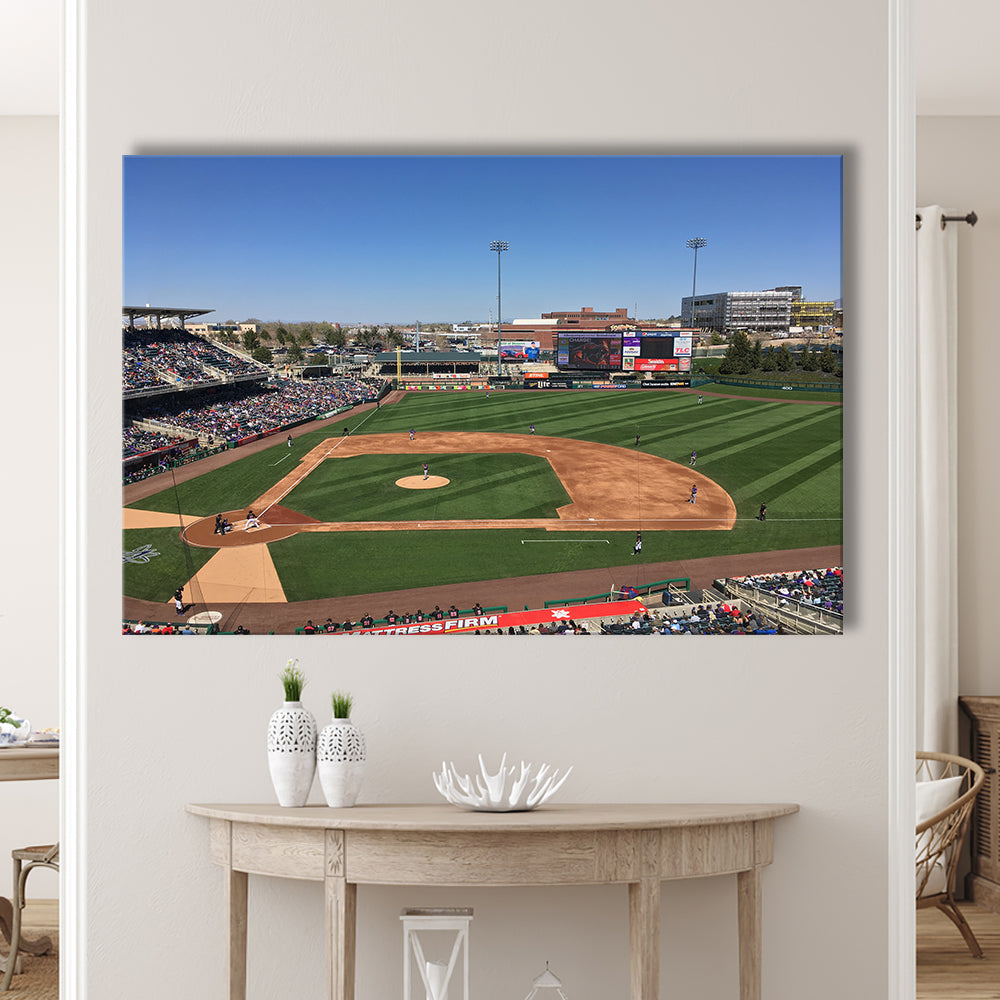 Isotopes Park, Stadium Canvas, Sport Art, Gift for him, Man Cave Decor, Art Print, Canvas Print Wall Art