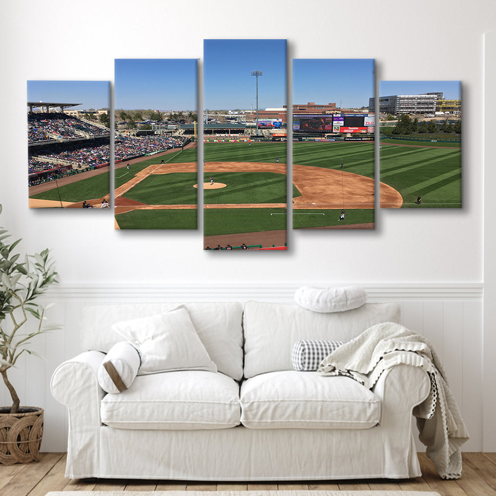 Isotopes Park, Stadium Canvas, Sport Art, Gift for him, 5 Panel, Large Canvas, Canvas Print Wall Art