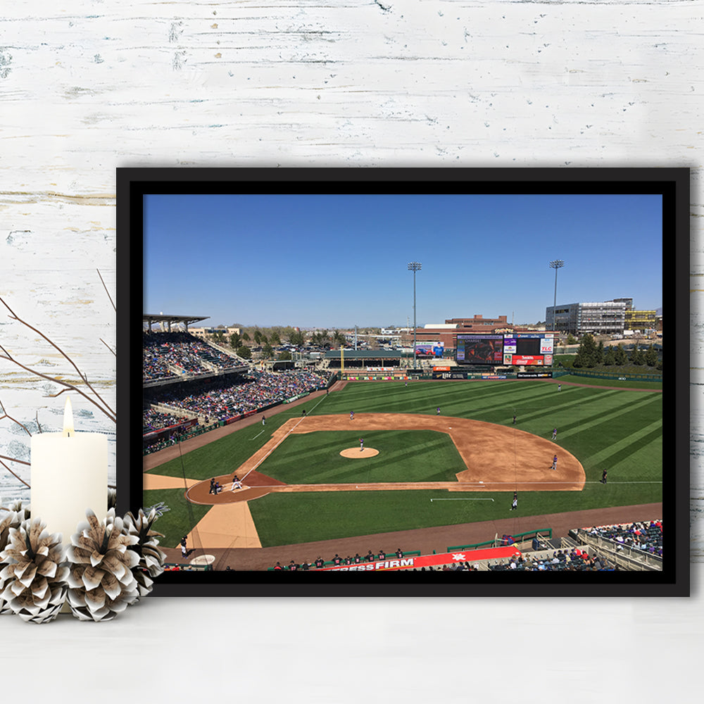 Isotopes Park, Stadium Canvas, Sport Art, Framed Canvas Print Wall Art, Floating Frame