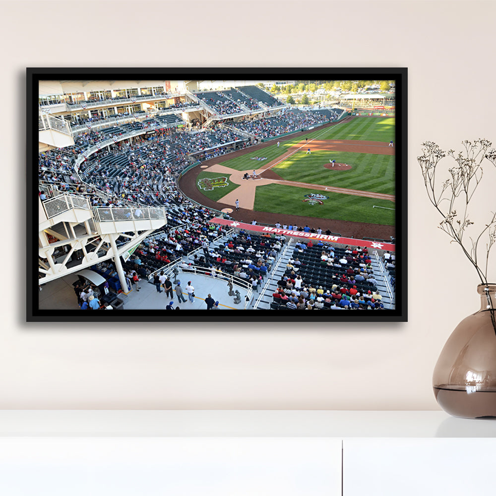 Isotopes Park in Mexico, Stadium Canvas, Sport Art, Framed Canvas Print Wall Art, Floating Frame