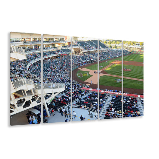 Isotopes Park in Mexico, Stadium Canvas, Sport Art, 5 Panel B, Extra Large Canvas, Canvas Print Wall Art