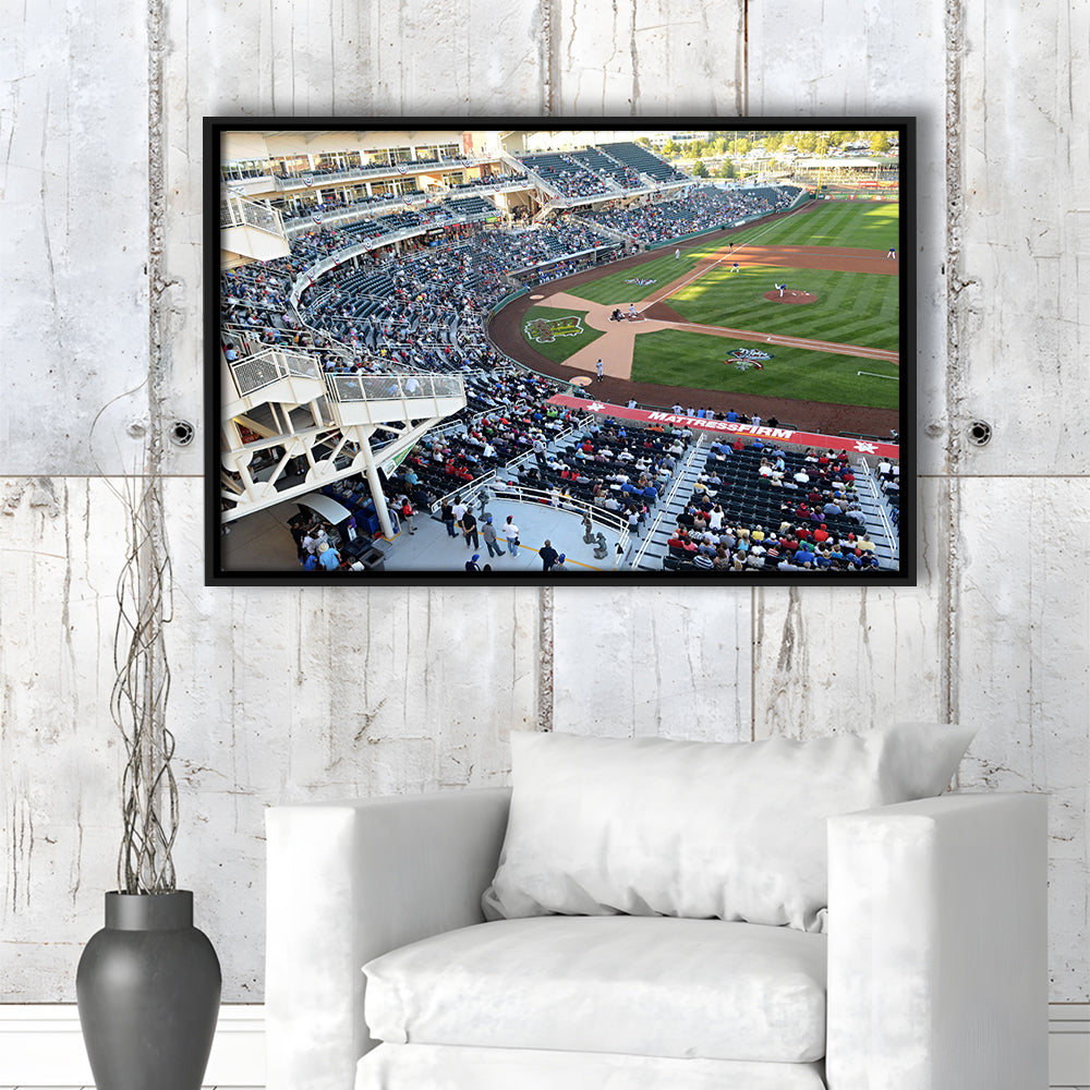 Isotopes Park in Mexico, Stadium Canvas, Sport Art, Framed Canvas Print Wall Art, Floating Frame