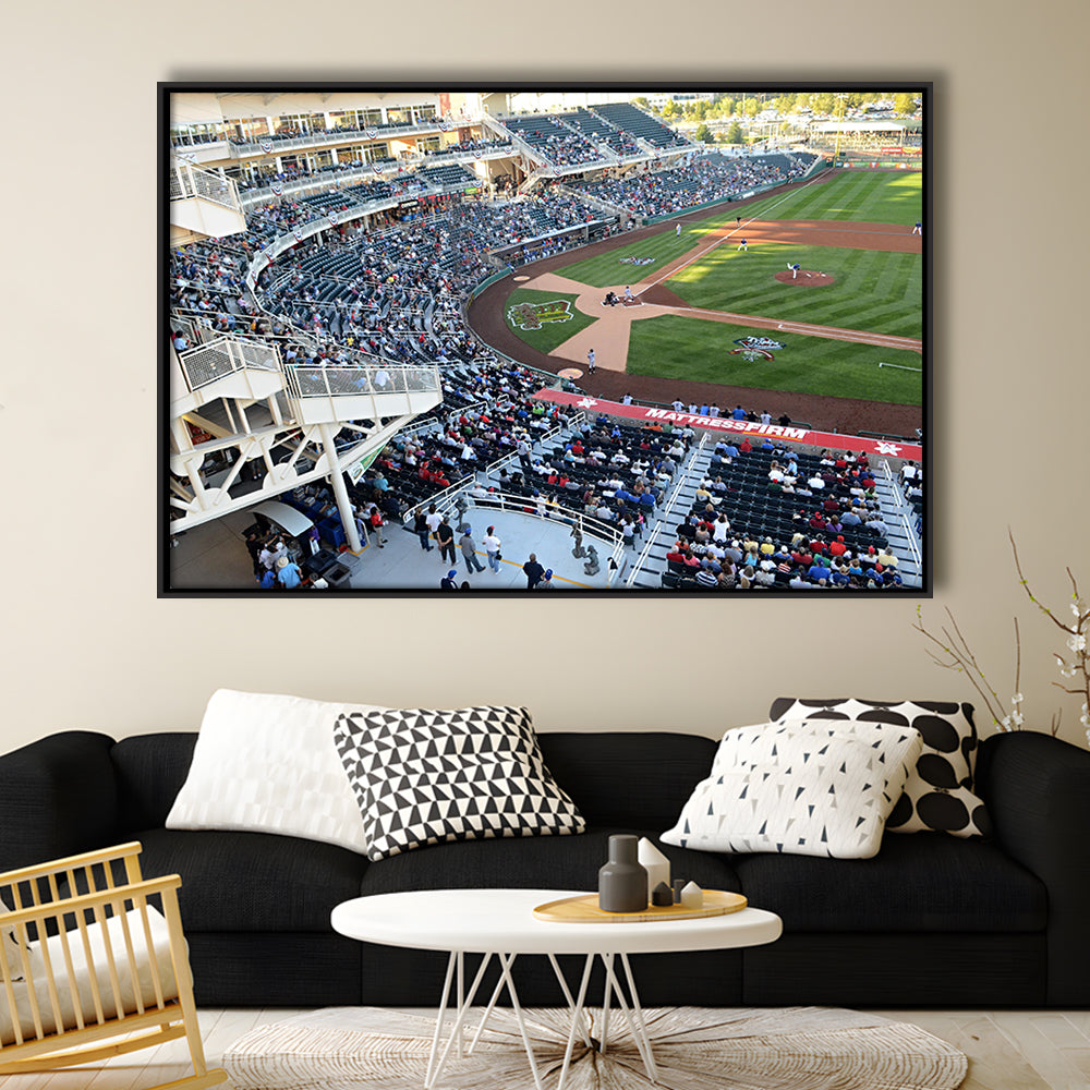 Isotopes Park in Mexico, Stadium Canvas, Sport Art, Framed Canvas Print Wall Art, Floating Frame