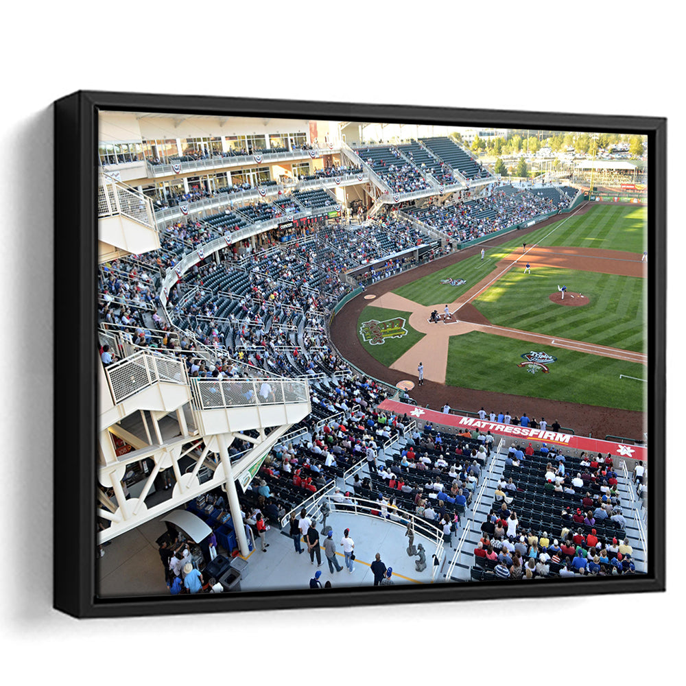 Isotopes Park in Mexico, Stadium Canvas, Sport Art, Framed Canvas Print Wall Art, Floating Frame