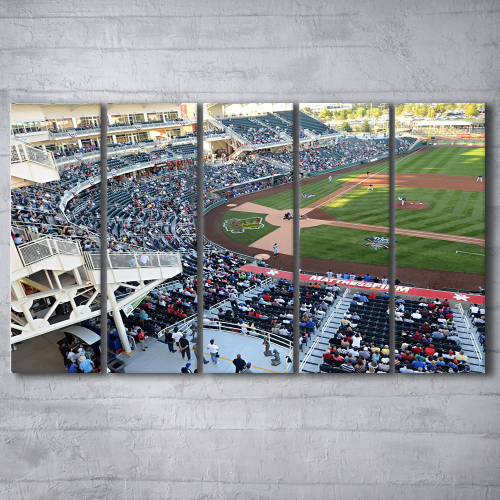 Isotopes Park in Mexico, Stadium Canvas, Sport Art, 5 Panel B, Extra Large Canvas, Canvas Print Wall Art