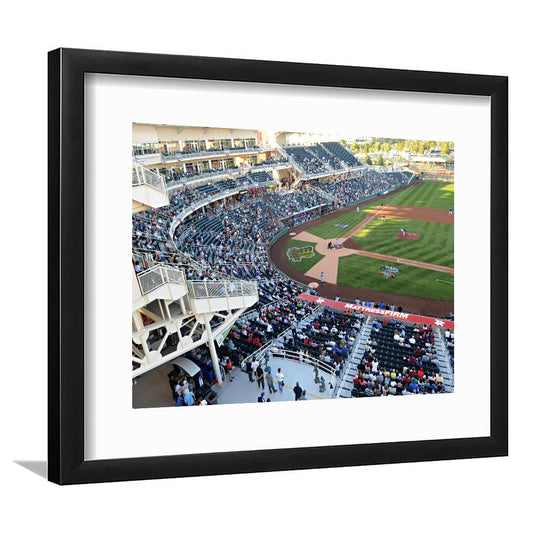 Isotopes Park in Mexico, Stadium Canvas, Sport Art, Gift for him, White Border Framed Art Print Wall Decor