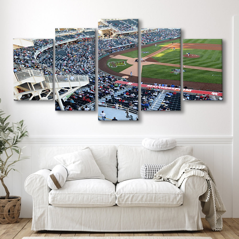 Isotopes Park in Mexico, Stadium Canvas, Sport Art, Gift for him, 5 Panel, Large Canvas, Canvas Print Wall Art