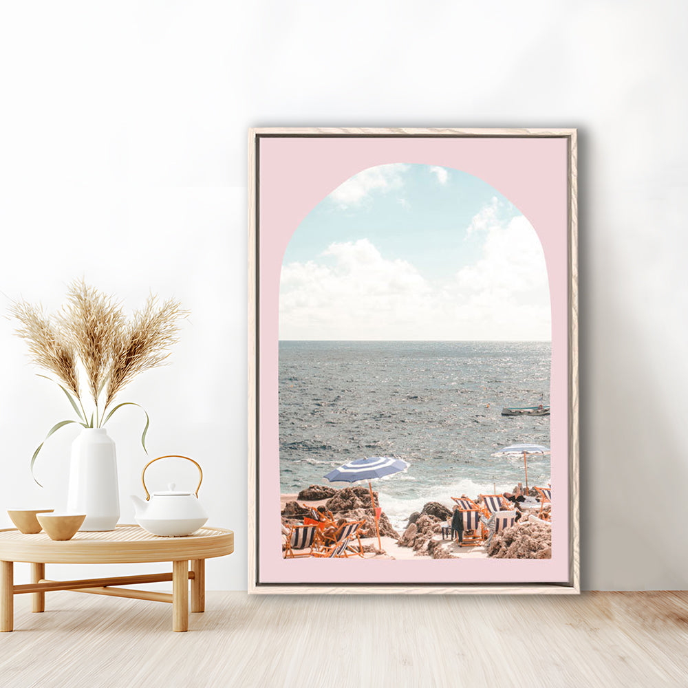 Italian Beach Print, Beach Photography, Capri Print, Italian Beach, Framed Canvas Prints Wall Art