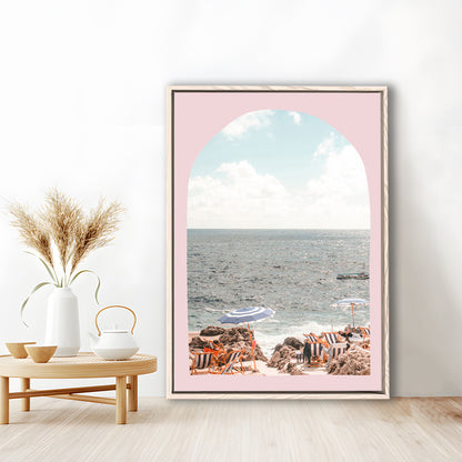 Italian Beach Print, Beach Photography, Capri Print, Italian Beach, Framed Canvas Prints Wall Art