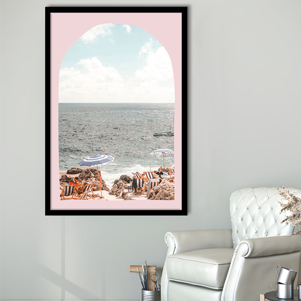 Italian Beach Print, Beach Photography, Capri Print, Italian Beach, Framed Art Prints Wall Decor