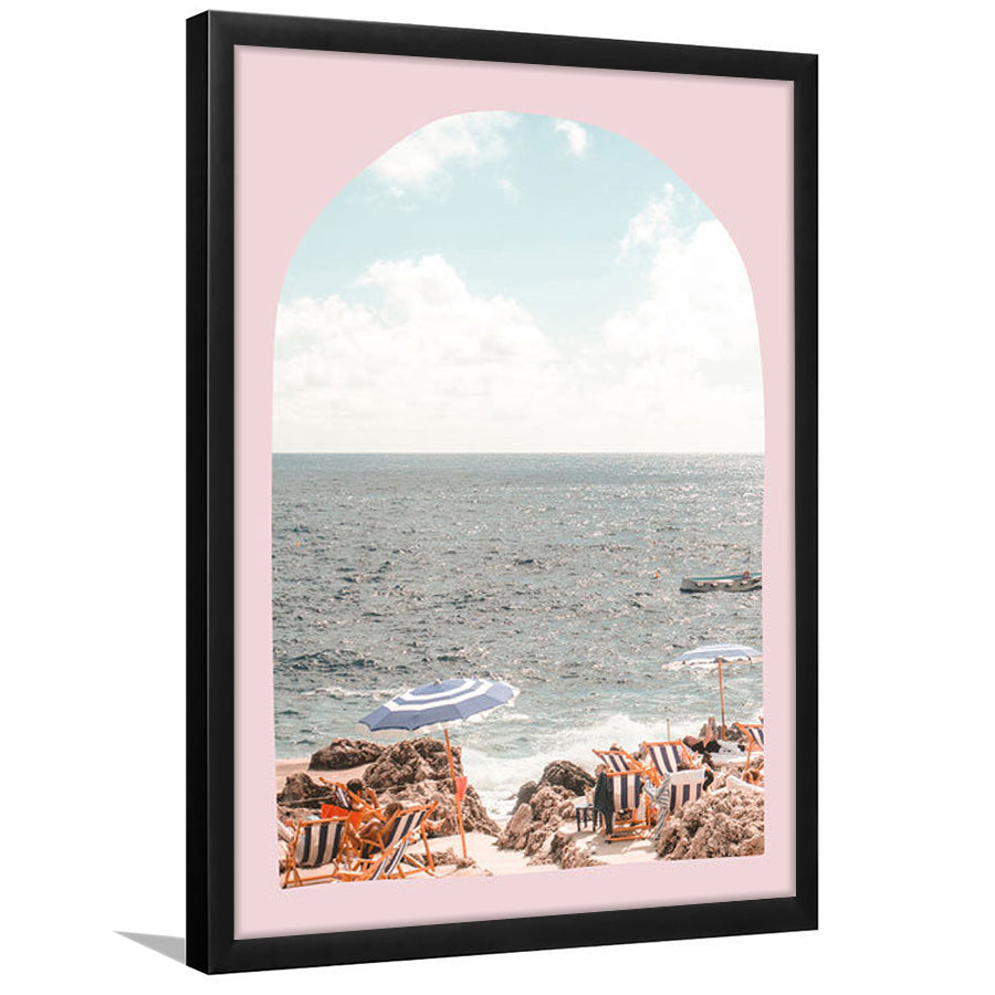 Italian Beach Print, Beach Photography, Capri Print, Italian Beach, Framed Art Prints Wall Decor
