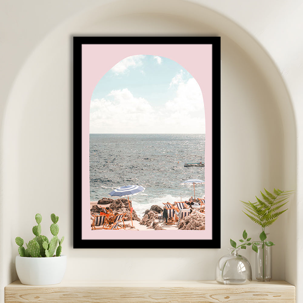 Italian Beach Print, Beach Photography, Capri Print, Italian Beach, Framed Art Prints Wall Decor