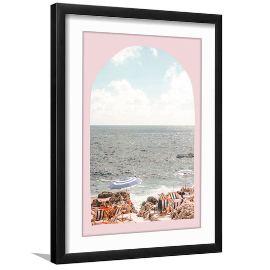 Italian Beach Print, Beach Photography, Capri Print, Italian Beach, Framed Art Prints White Border Wall Decor
