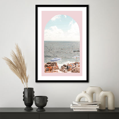 Italian Beach Print, Beach Photography, Capri Print, Italian Beach, Framed Art Prints White Border Wall Decor