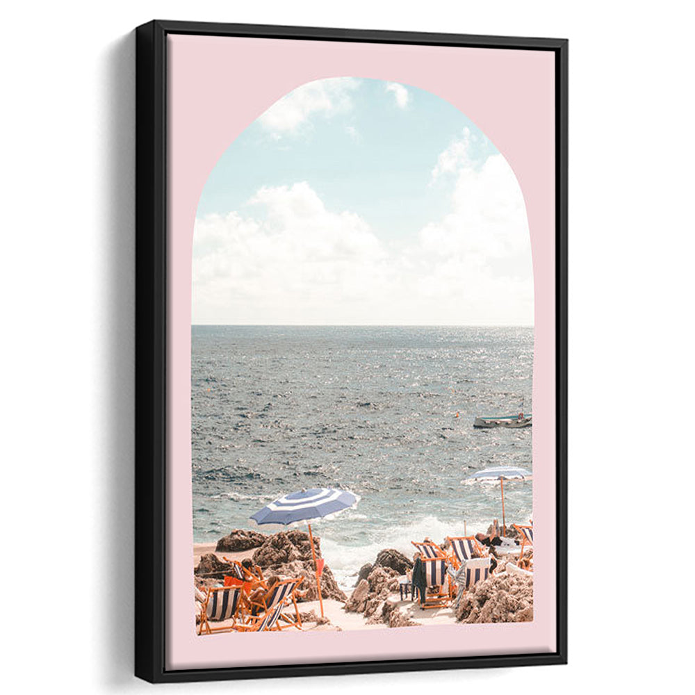 Italian Beach Print, Beach Photography, Capri Print, Italian Beach, Framed Canvas Prints Wall Art
