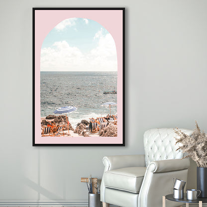 Italian Beach Print, Beach Photography, Capri Print, Italian Beach, Framed Canvas Prints Wall Art