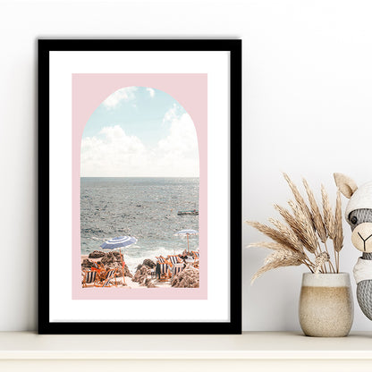 Italian Beach Print, Beach Photography, Capri Print, Italian Beach, Framed Art Prints White Border Wall Decor