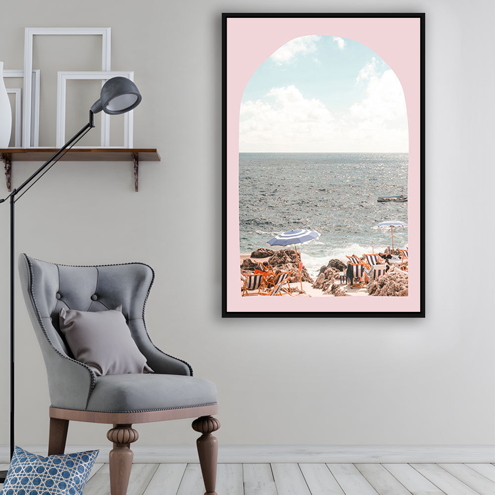 Italian Beach Print, Beach Photography, Capri Print, Italian Beach, Framed Canvas Prints Wall Art