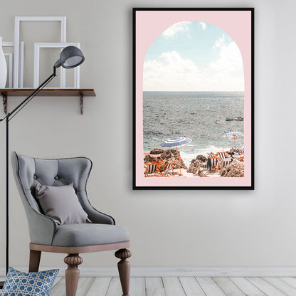 Italian Beach Print, Beach Photography, Capri Print, Italian Beach, Framed Canvas Prints Wall Art