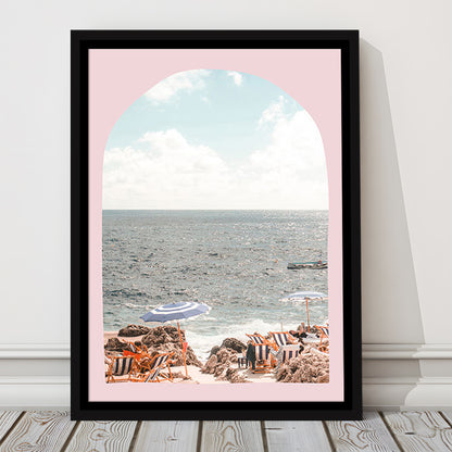 Italian Beach Print, Beach Photography, Capri Print, Italian Beach, Framed Canvas Prints Wall Art
