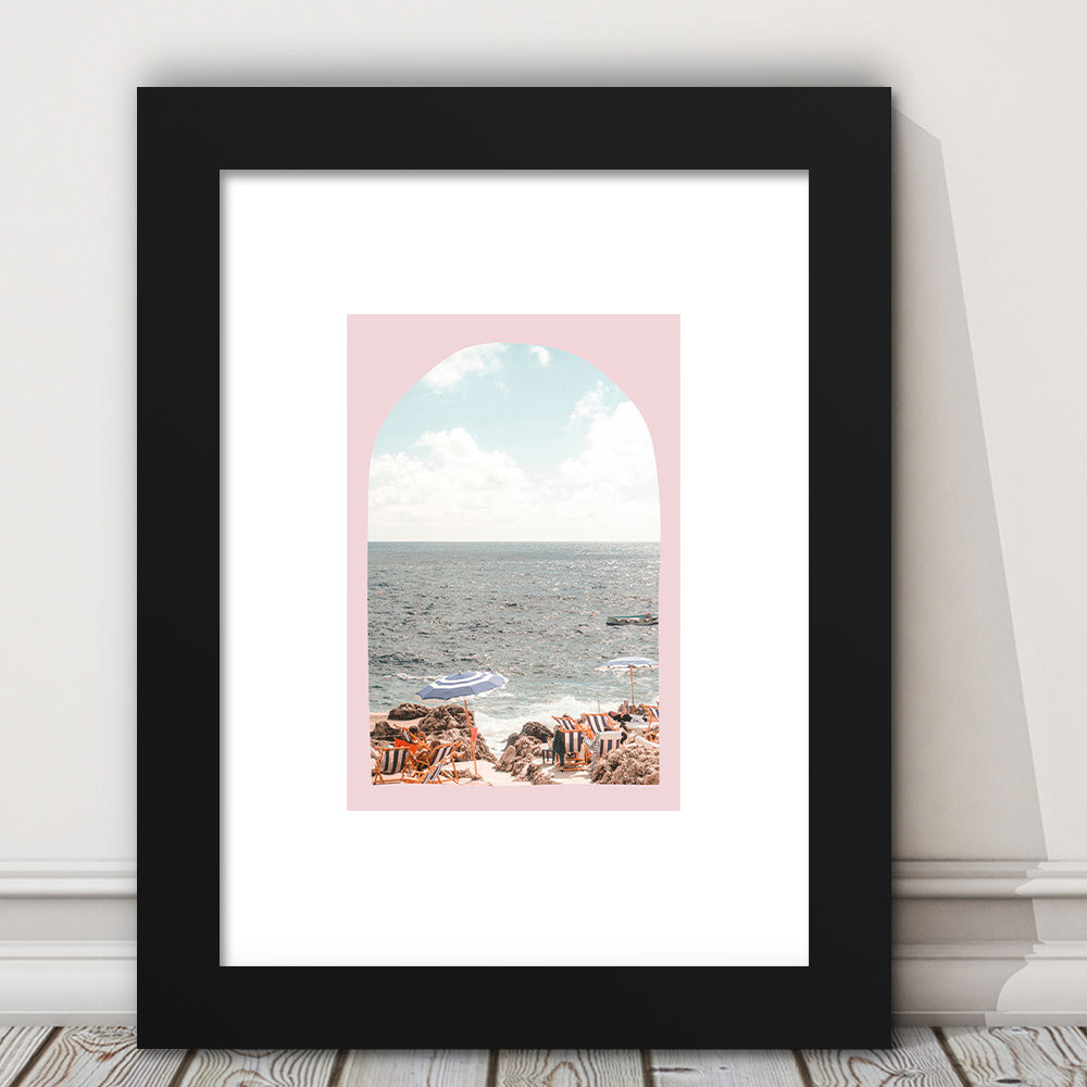 Italian Beach Print, Beach Photography, Capri Print, Italian Beach, Framed Art Prints White Border Wall Decor