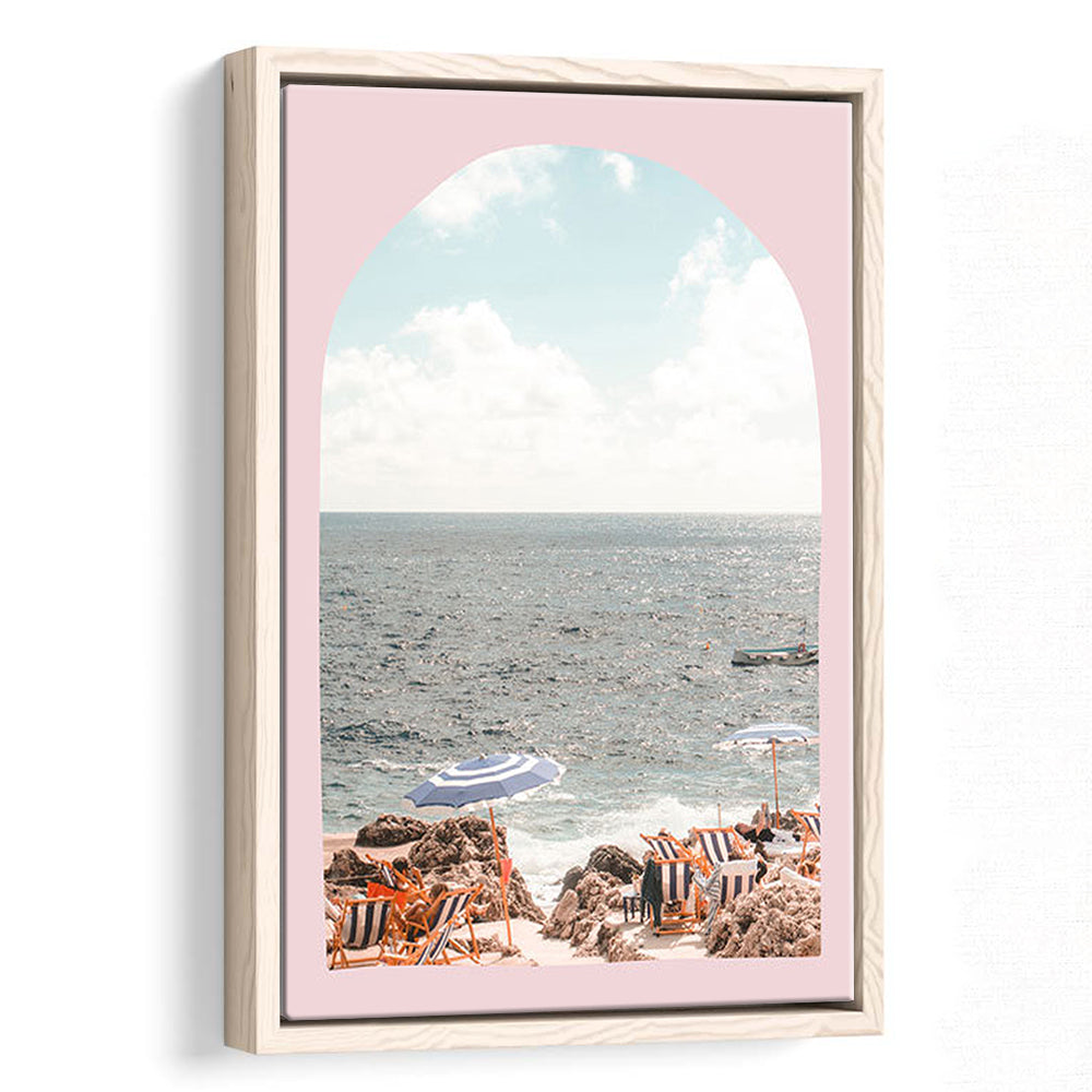 Italian Beach Print, Beach Photography, Capri Print, Italian Beach, Framed Canvas Prints Wall Art