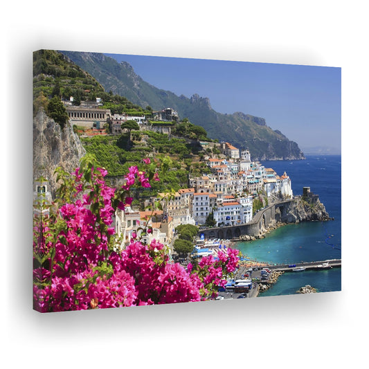 Italy Campania Amalfi Coast Amalfi Amalfi overview from Grand Hotel, Cavas Print Wall Art Hom Decor