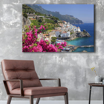 Italy Campania Amalfi Coast Amalfi Amalfi overview from Grand Hotel, Cavas Print Wall Art Hom Decor