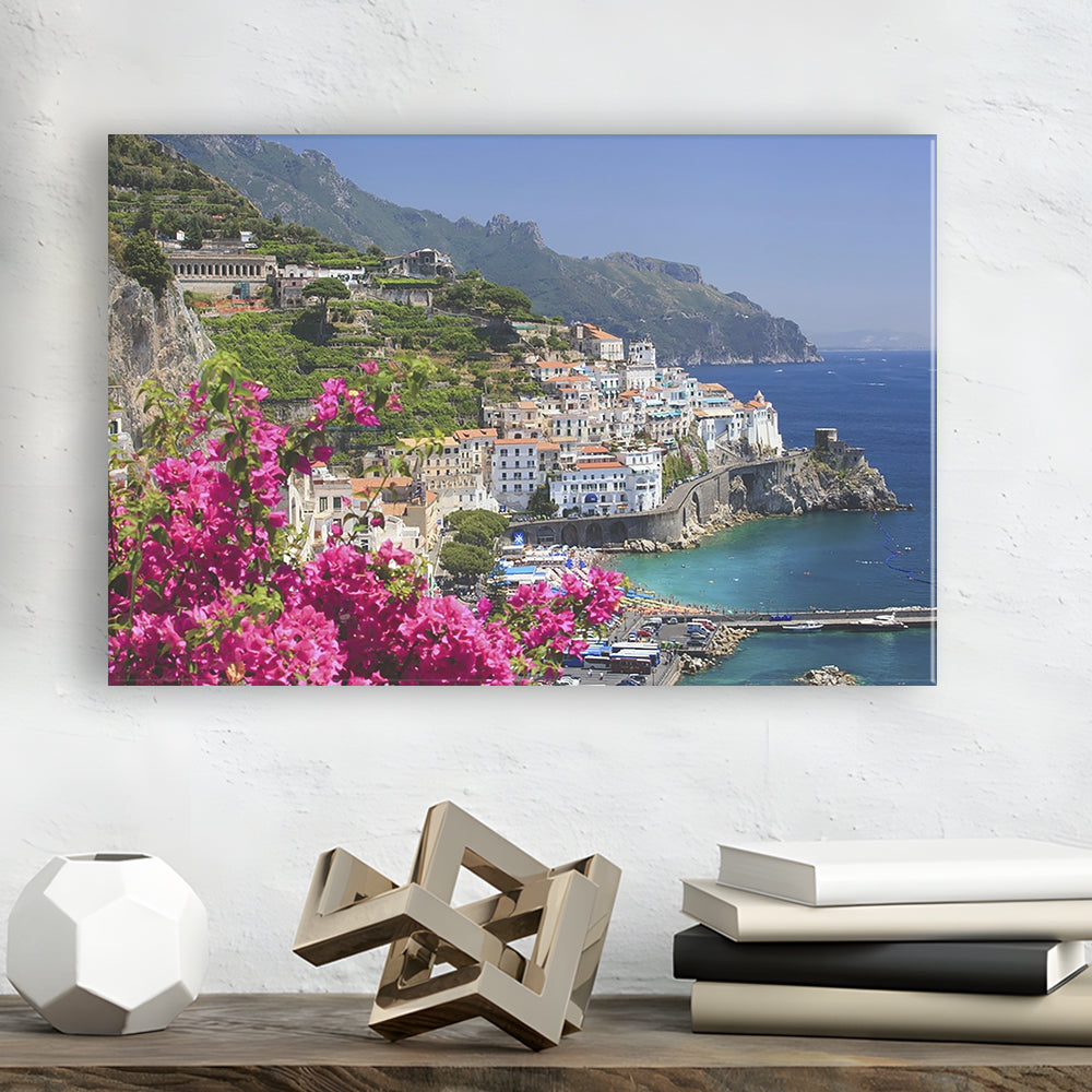 Italy Campania Amalfi Coast Amalfi Amalfi overview from Grand Hotel, Cavas Print Wall Art Hom Decor