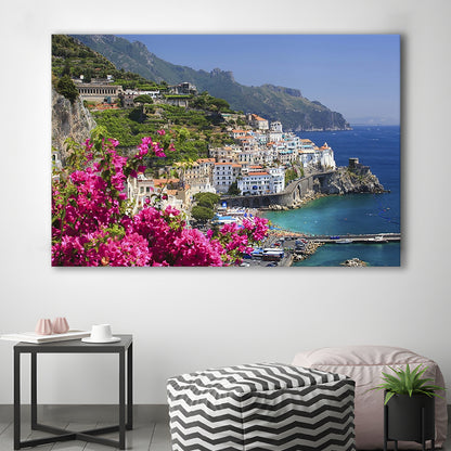 Italy Campania Amalfi Coast Amalfi Amalfi overview from Grand Hotel, Cavas Print Wall Art Hom Decor