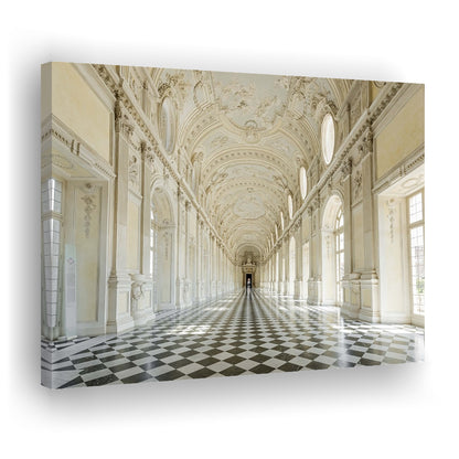 Italy Piedmont. the Galleria Grande of the Venaria reale Large Stretched Canvas, Cavas Print Wall Art Hom Decor