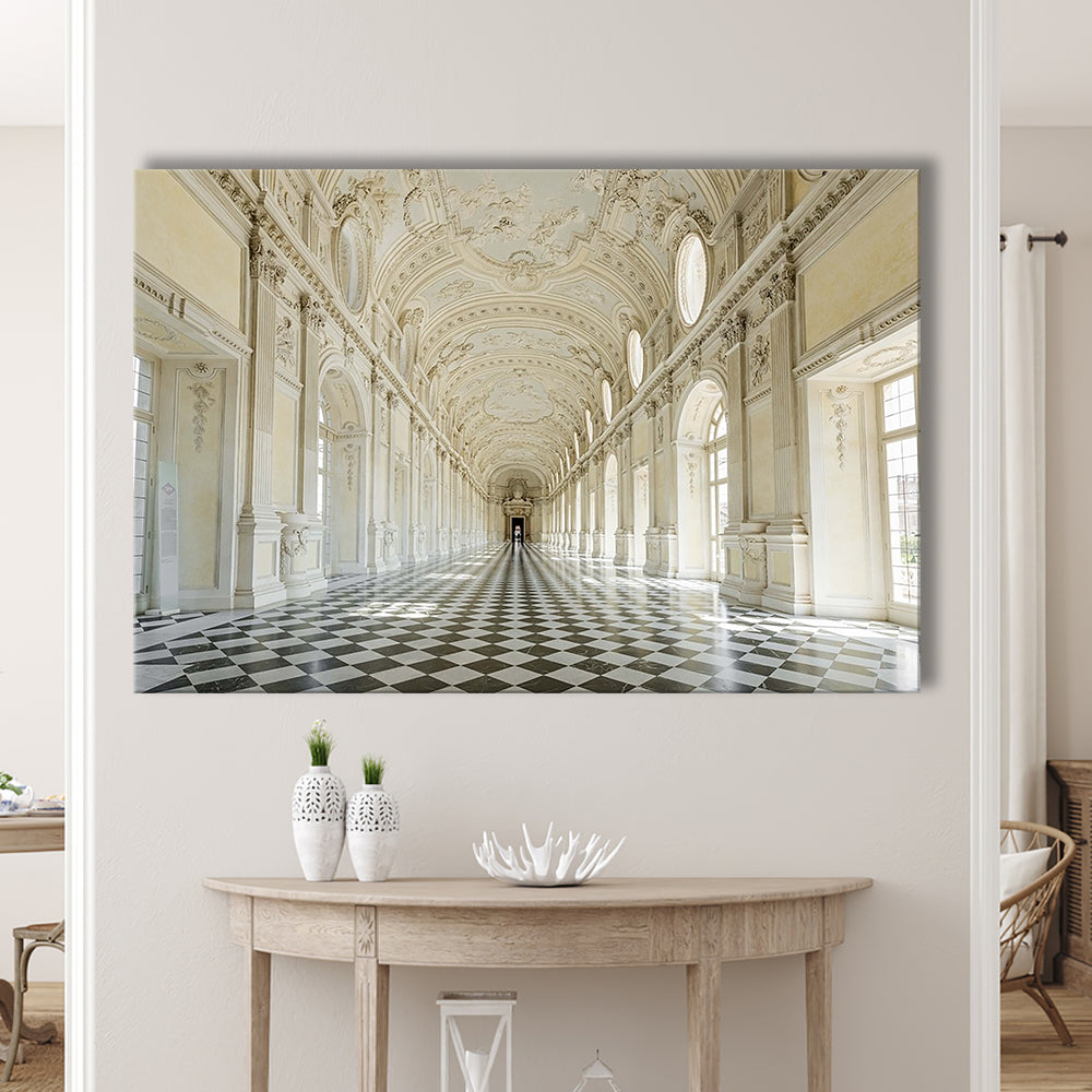 Italy Piedmont. the Galleria Grande of the Venaria reale Large Stretched Canvas, Cavas Print Wall Art Hom Decor